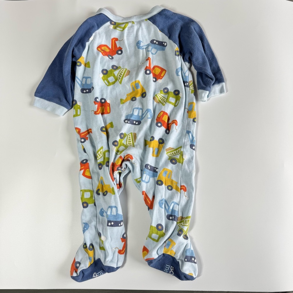 Baby Footie Pajamas Size 6 Months Carter’s Turkey Thanksgiving Baseball Blue - Picture 16 of 16